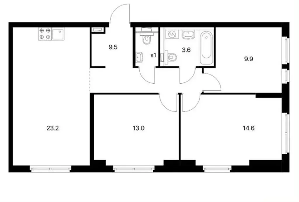 3-комнатная квартира: Москва, улица Поляны, 5Ак4 (85 м) - Фото 1