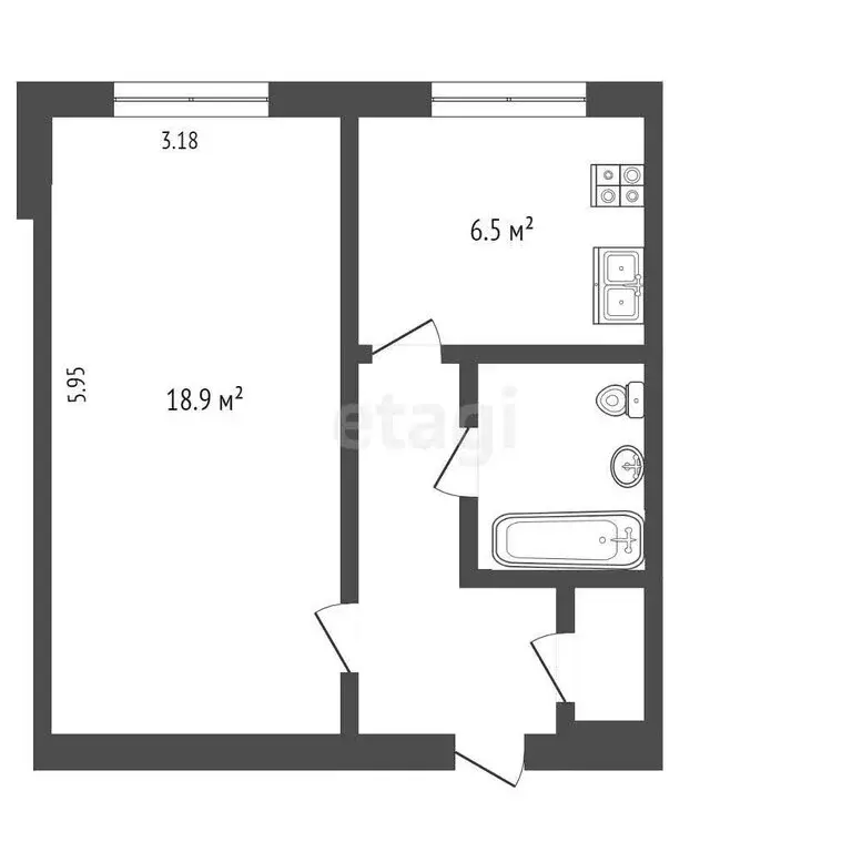 1-комнатная квартира: Москва, Коровинское шоссе, 3к1 (32.8 м) - Фото 0