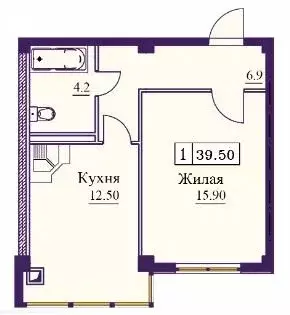 1-комнатная квартира: Ставропольский край, Минеральные Воды (39.5 м) - Фото 1