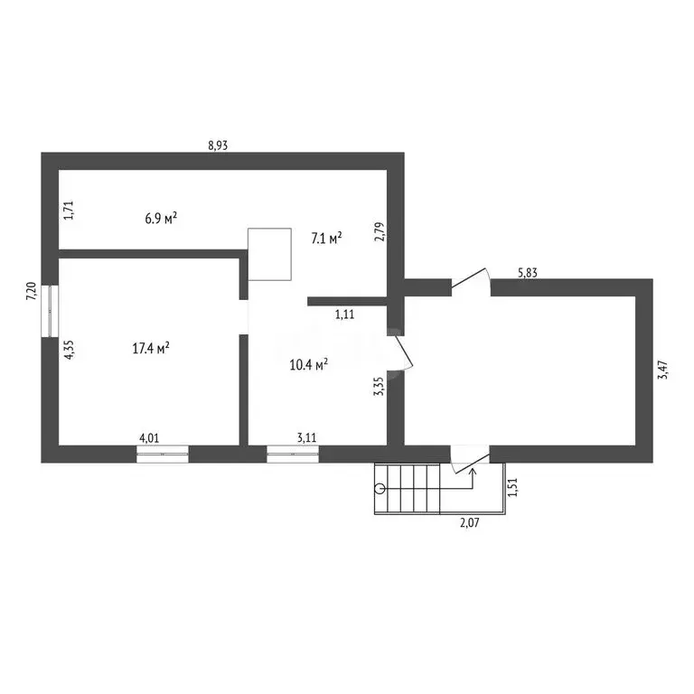 Дом в село Усть-Ивановка, Береговой переулок (41.8 м) - Фото 1