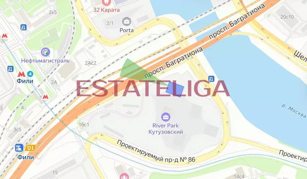 Студия Москва Кутузовский проезд, 16А/1 (31.8 м) - Фото 0