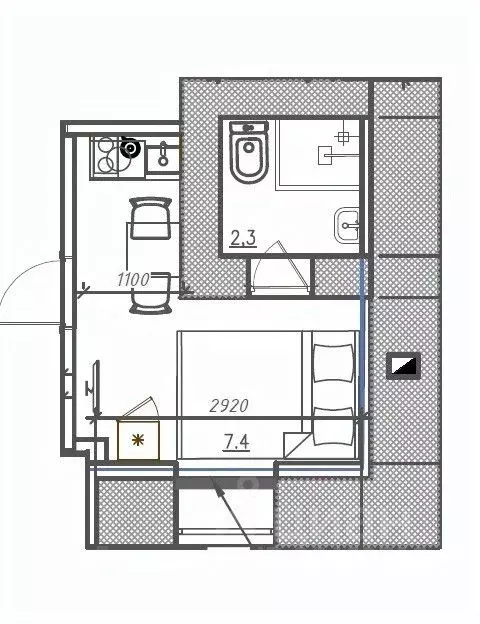 Студия Санкт-Петербург Шпалерная ул., 44б (10.0 м) - Фото 1