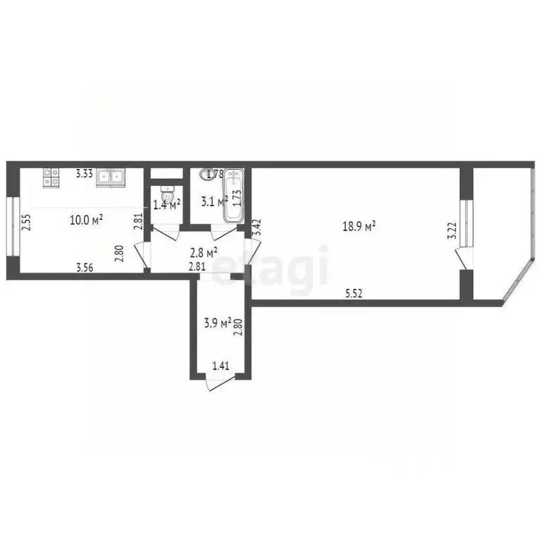 1-к кв. Орловская область, Орел ул. Картукова, 4 (42.0 м) - Фото 0