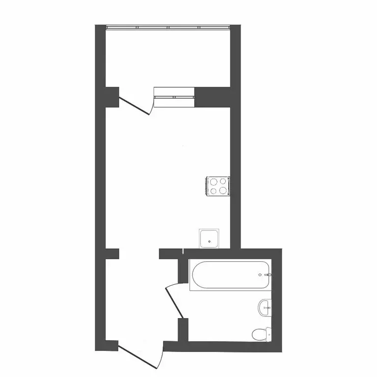 Квартира-студия: Тюмень, улица Бабарынка, 16Б (13 м) - Фото 1