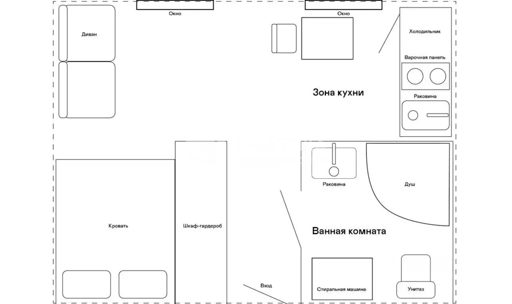 Студия Москва Причальный проезд, 8к1 (20.4 м) - Фото 2