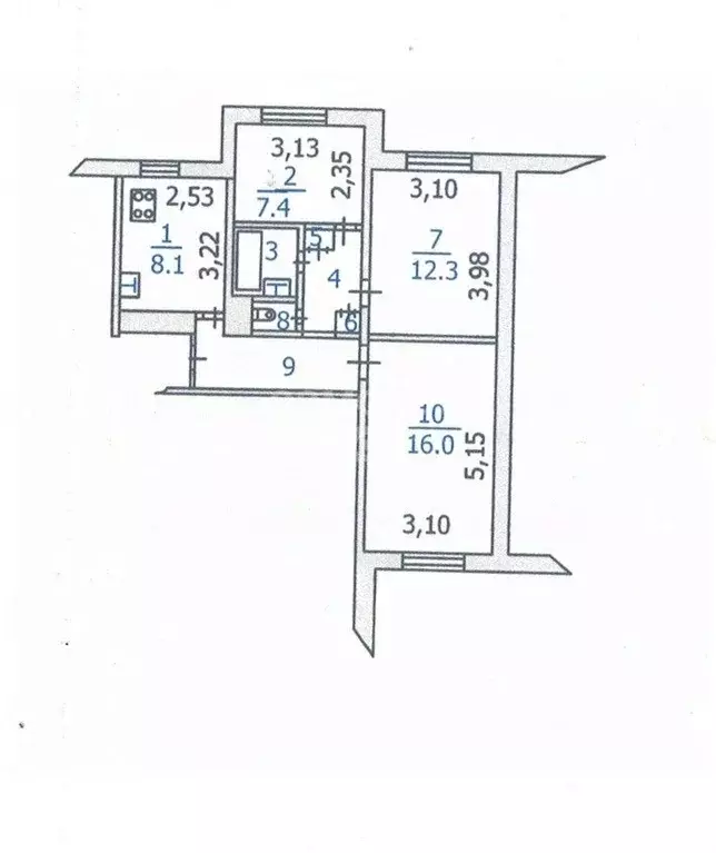 3-к кв. Курская область, Курск ул. Дружбы, 11 (58.8 м) - Фото 1