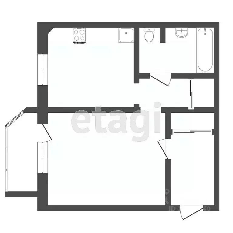 1-к кв. Тюменская область, Тюменский муниципальный округ, д. Дударева ... - Фото 1