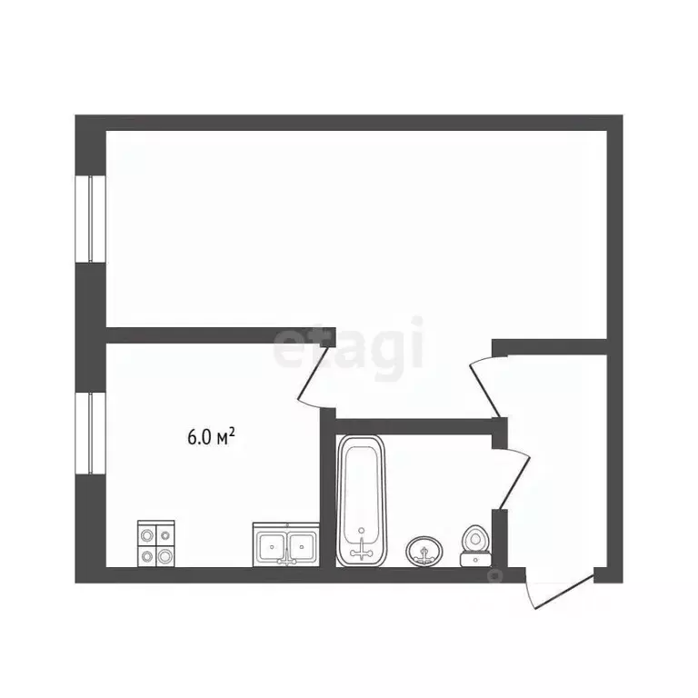 1-к кв. Тюменская область, Тюмень ул. Мельникайте, 97 (30.9 м) - Фото 1