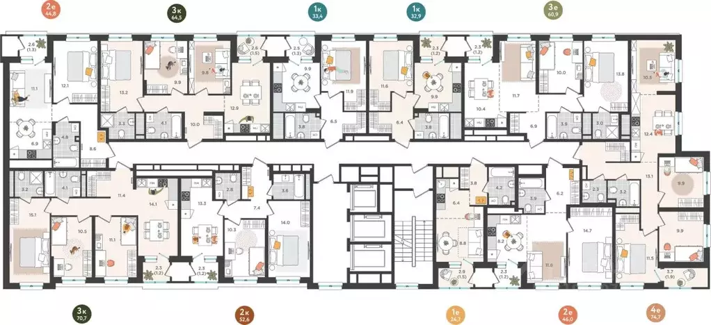 3-к кв. Пермский край, Пермь ул. Куфонина, 1 (70.7 м) - Фото 2