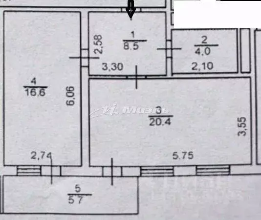 1-к кв. Крым, Симферополь ул. Ковыльная, 94 (49.5 м) - Фото 2
