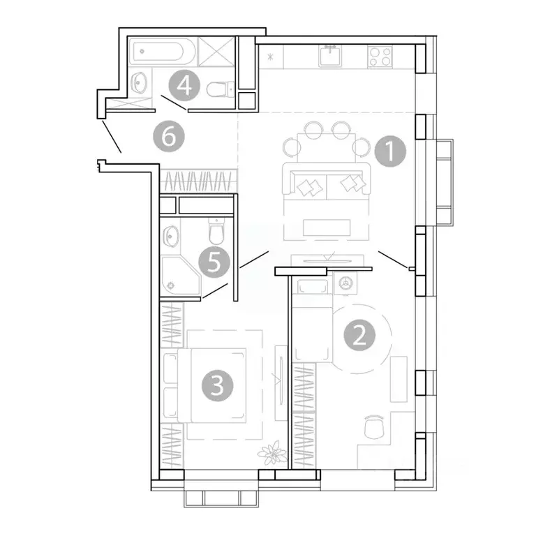 3-к кв. Забайкальский край, Чита 1-я Коллективная ул., 6 СТР (63.72 м) - Фото 0