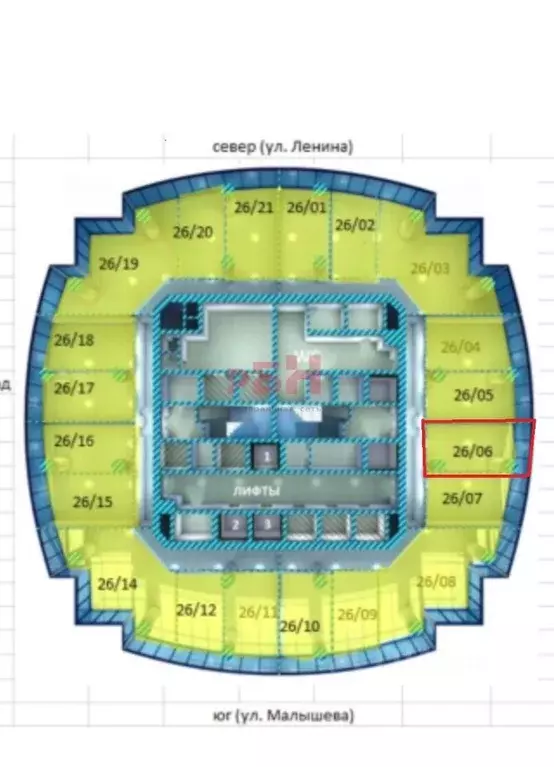 Офис в Свердловская область, Екатеринбург ул. Малышева, 51 (36 м) - Фото 1