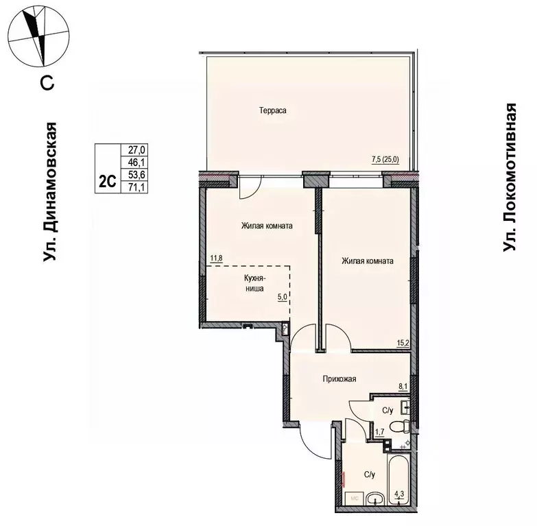 2-к кв. Удмуртия, Ижевск Локомотивная ул., 2 (53.6 м) - Фото 1