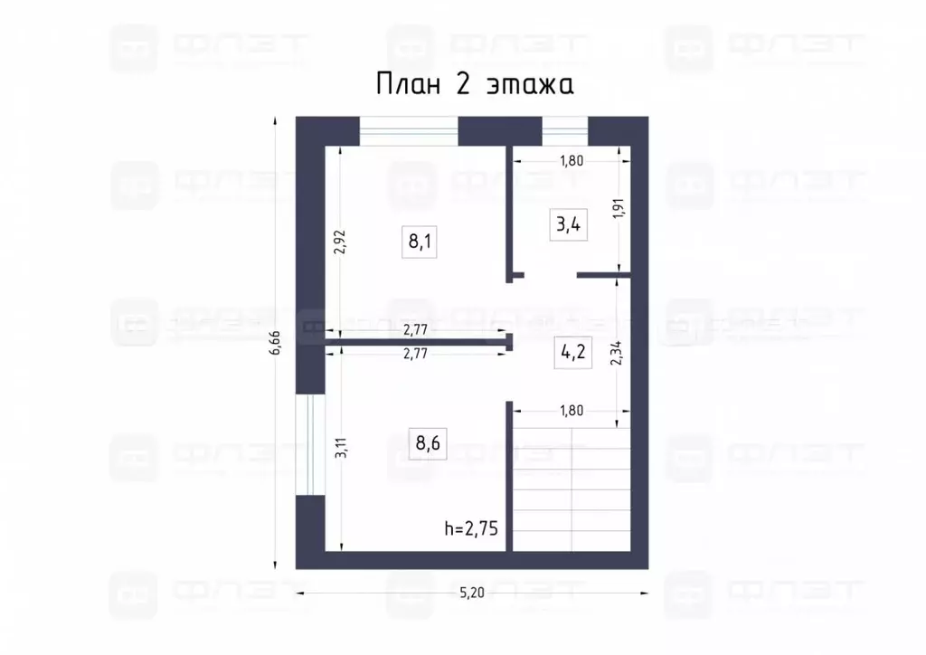 Дом в Татарстан, Высокогорский район, д. Чернышевка ул. Мира (52 м) - Фото 1