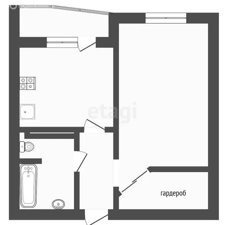 1-комнатная квартира: Дударева, улица Созидателей, 6 (43.6 м) - Фото 1