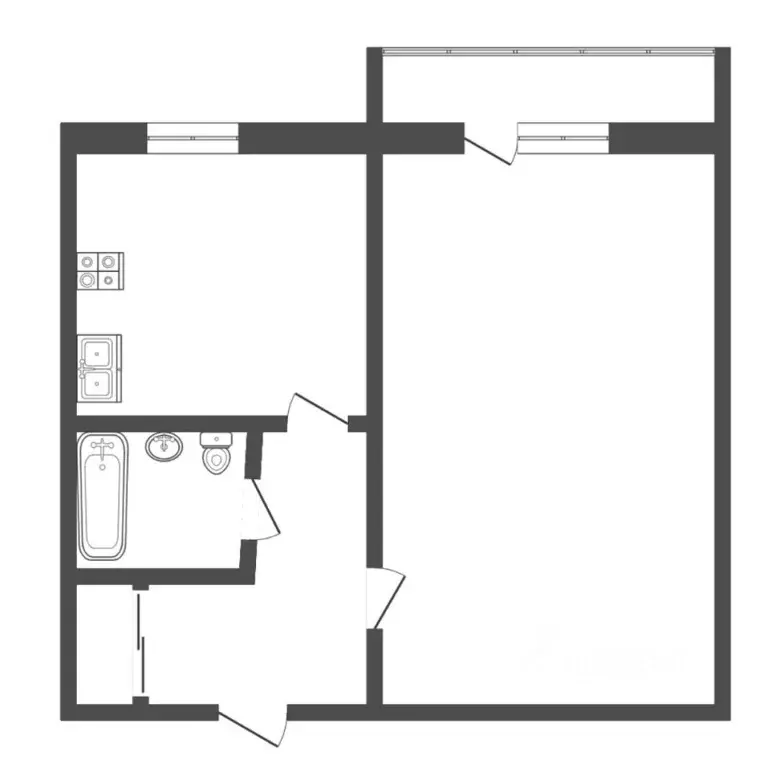 1-к кв. Тюменская область, Тюмень ул. Беляева, 21 (30.8 м) - Фото 1