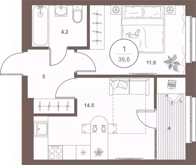 1-к кв. Пензенская область, Пенза Арбеково жилрайон, Дальнее Арбеково ... - Фото 2