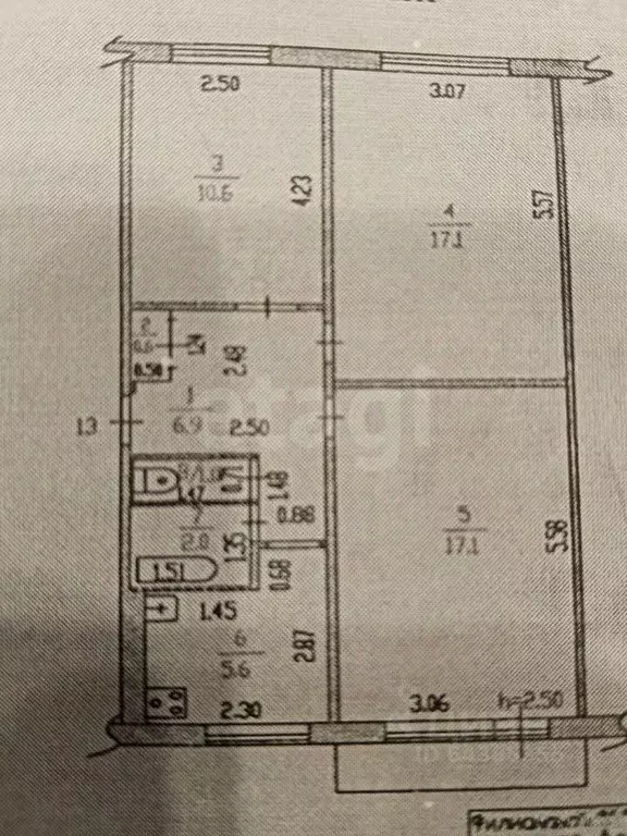 3-к кв. Алтайский край, Барнаул ул. Энтузиастов, 7 (60.9 м) - Фото 2