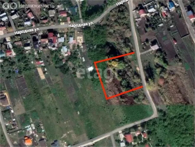Участок в деревня Кулешовка, Народная улица (9 м) - Фото 1