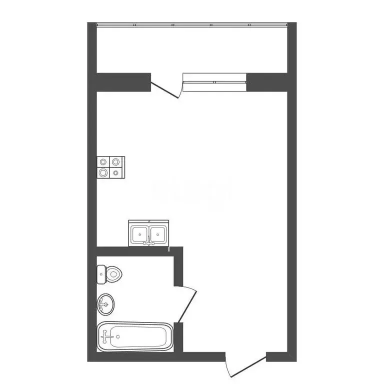 Квартира-студия: Тюмень, Газопромысловая улица, 8 (32.3 м) - Фото 1