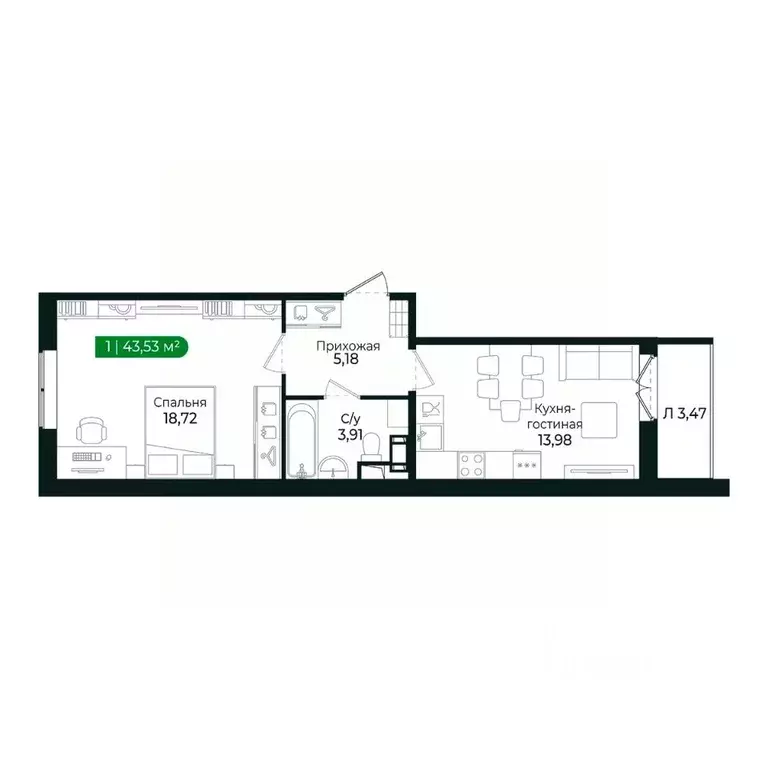 1-к кв. Ленинградская область, Сертолово Всеволожский район, ... - Фото 1