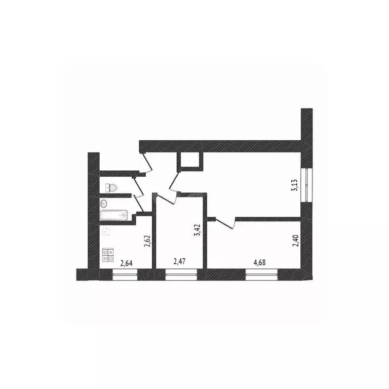3-к кв. Белгородская область, Белгород Михайловское ш., 32 (51.7 м) - Фото 2