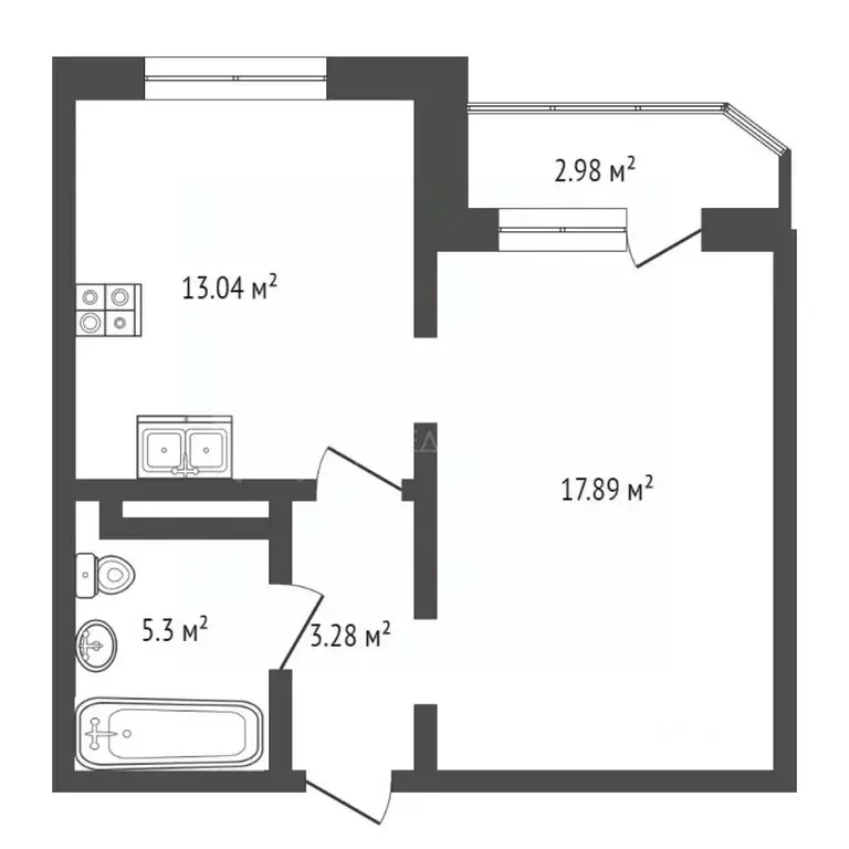 1-к кв. Тюменская область, Тюмень ул. Павла Шарова, 5 (39.4 м) - Фото 1