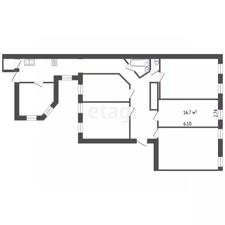 Комната Санкт-Петербург Херсонская ул., 3 (16.7 м) - Фото 1