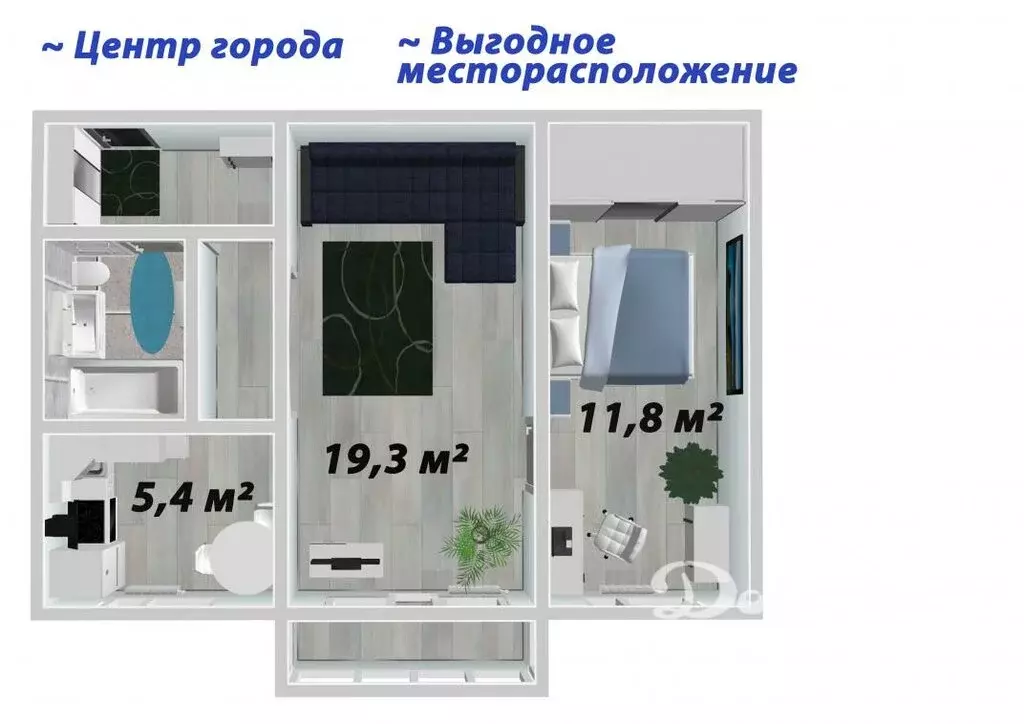 2-комнатная квартира: Братск, улица Мира, 39Б (47 м) - Фото 0