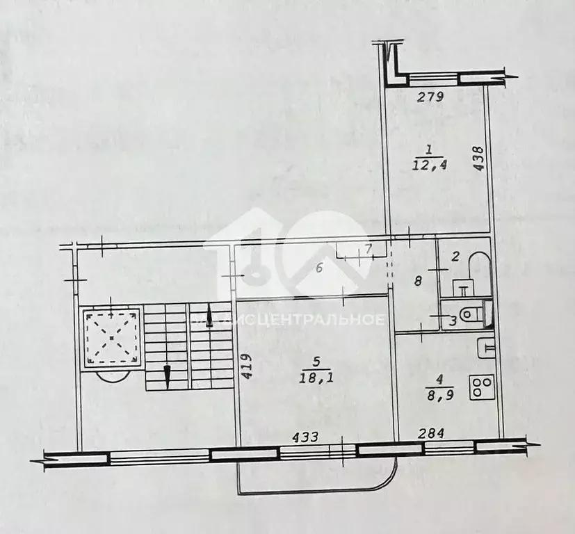 2-к кв. Новосибирская область, Новосибирск Полтавская ул., 19 (53.1 м) - Фото 1