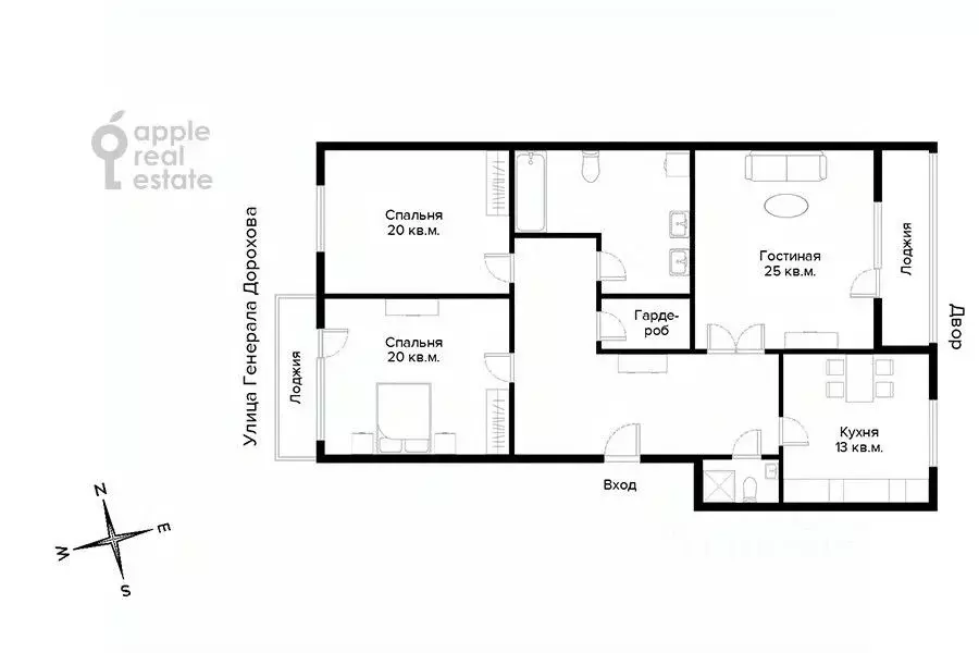 3-к кв. Москва Мосфильмовская ул., 88к2с5 (102.3 м) - Фото 2