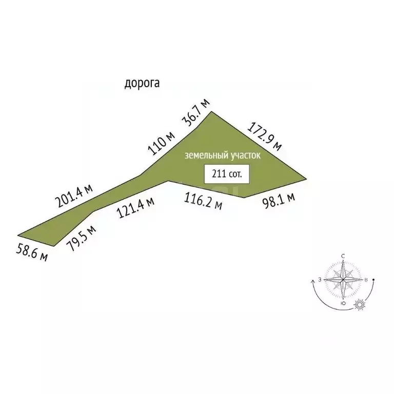 Участок в Севастополь Балаклавский р-н, Терновский муниципальный ... - Фото 2