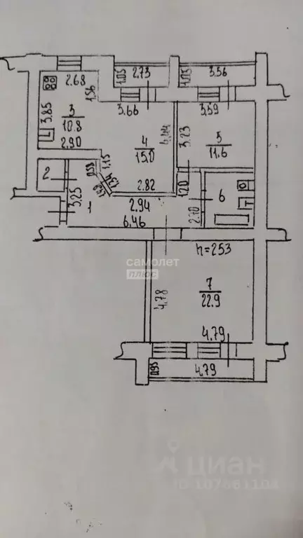 3-к кв. Липецкая область, Липецк ул. П.А. Папина, 2В (88.1 м) - Фото 2