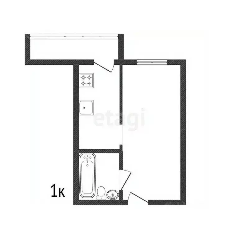 1-к кв. Костромская область, Кострома Венеция мкр, 18 (21.2 м) - Фото 1