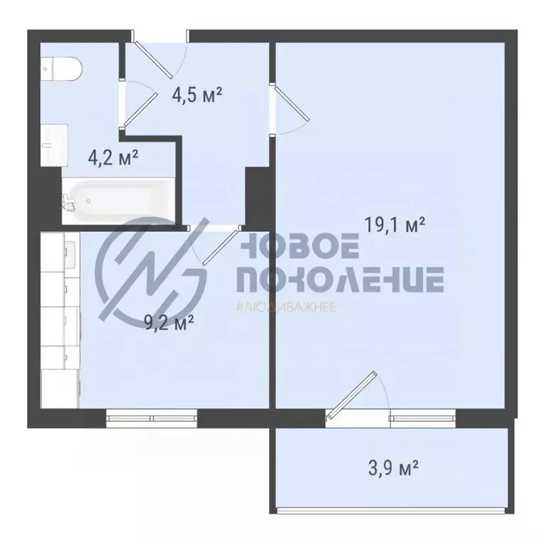 1-к кв. Омская область, Омск проезд 4-й Амурский, 15 (37.0 м) - Фото 1
