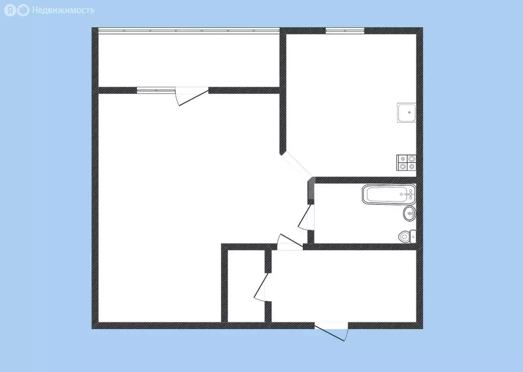1-комнатная квартира: Усть-Джегута, Московский микрорайон, 4 (35.3 м) - Фото 1