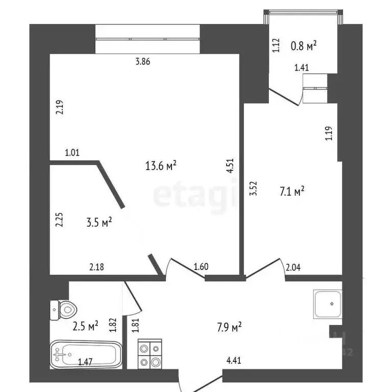 1-к кв. Забайкальский край, Чита ул. Шестиперова, 18 (35.4 м) - Фото 1