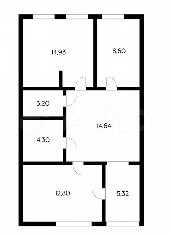 3-к. квартира, 70 м, 1/1 эт. - Фото 0