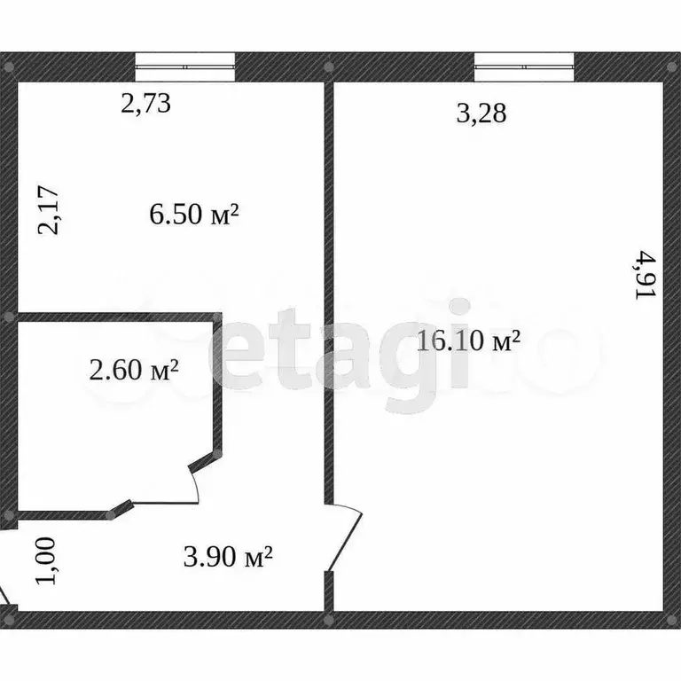 1-к. квартира, 30 м, 3/5 эт. - Фото 0