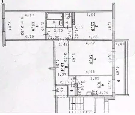 3-к кв. Свердловская область, Екатеринбург ул. Бахчиванджи, 13 (64.0 ... - Фото 0