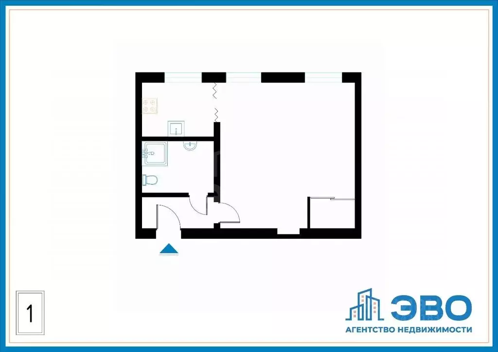 1-к кв. Санкт-Петербург ул. Зайцева, 3 (45.2 м) - Фото 2