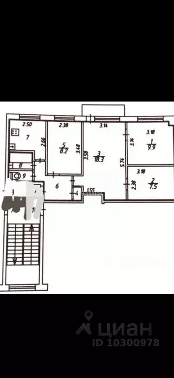 4-к кв. Калужская область, Калуга Турынино мкр, ул. Советская, 6 (58.5 ... - Фото 2