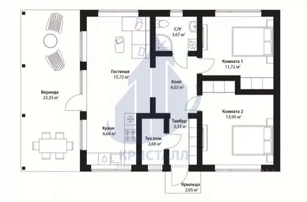 Дом в Самарская область, Тольятти Вокзальная ул., 38 (80 м) - Фото 1