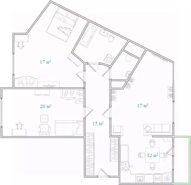 3-к кв. Московская область, Мытищи ул. Кадомцева, 4 (85.8 м) - Фото 1