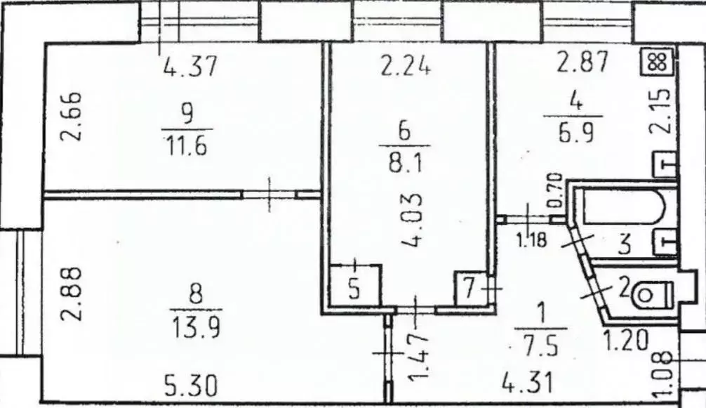 3-к кв. Оренбургская область, Оренбург проезд Газовиков, 20 (60.5 м) - Фото 1