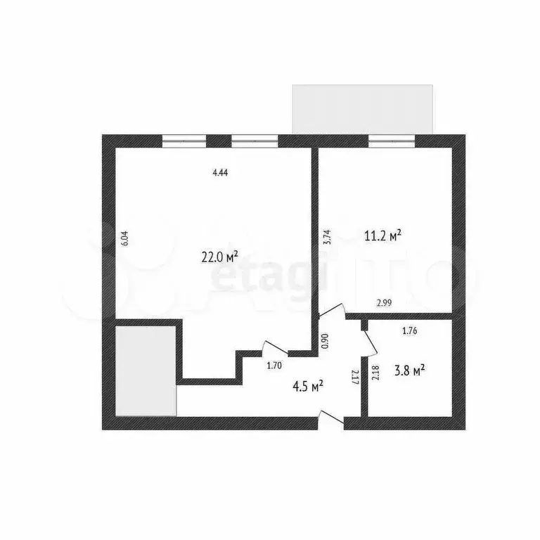 3-к. квартира, 84,6 м, 5/6 эт. - Фото 1
