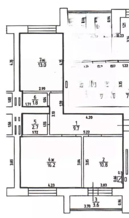 2-к кв. Калининградская область, Калининград ул. Аксакова, 114 (54.0 ... - Фото 1