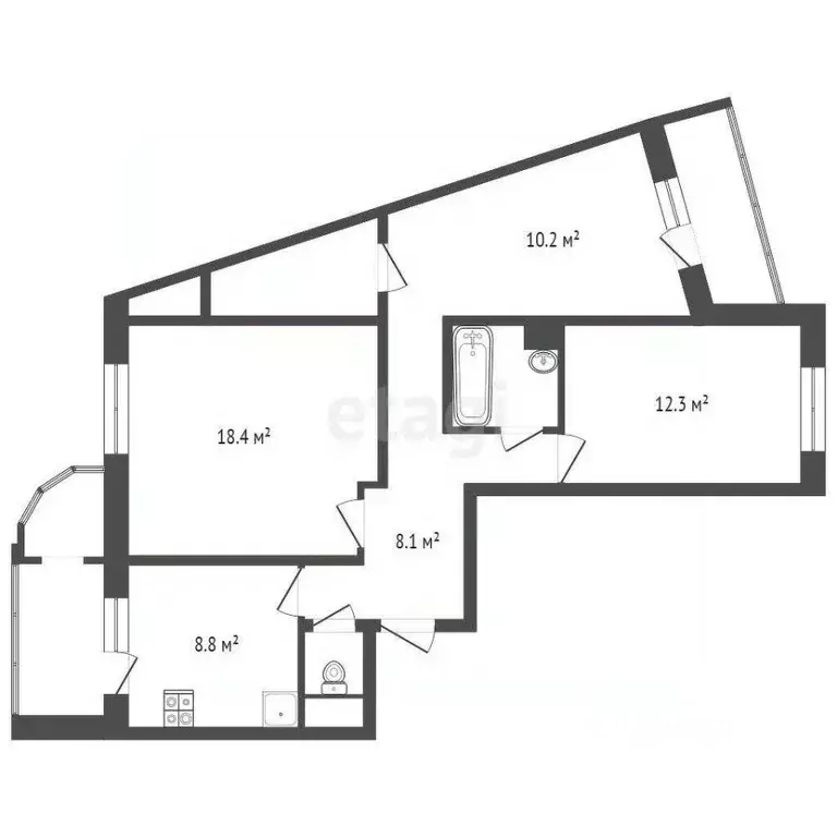 3-к кв. Московская область, Котельники Белая Дача мкр, 24 (71.6 м) - Фото 1