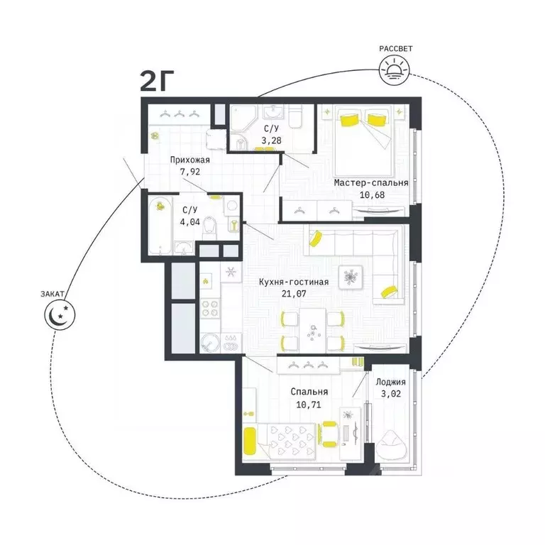 2-к кв. Рязанская область, Рязань Шереметьевская ул., 12к4 (59.21 м) - Фото 1