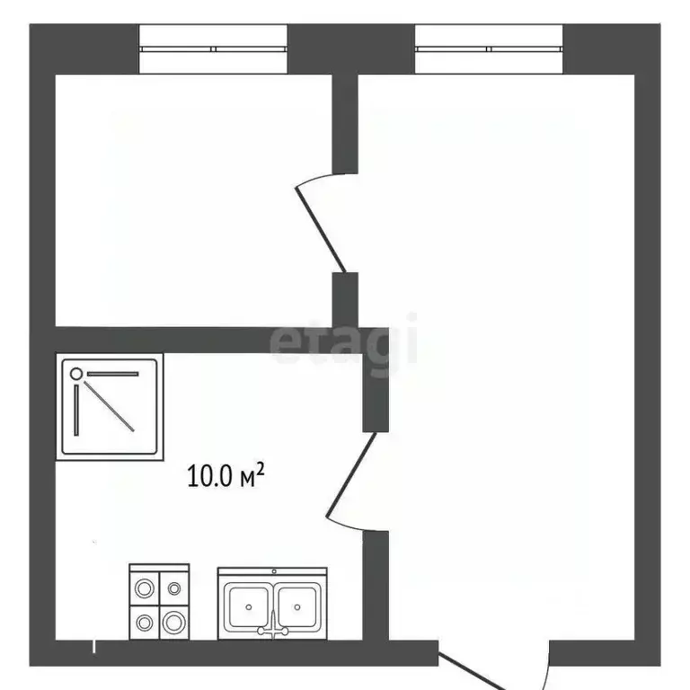2-к кв. Саратовская область, Балашов Нефтяная ул., 56 (38.7 м) - Фото 2